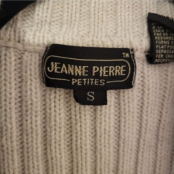 Jeanne Pierre cream collard open cardigan - Picture 4 of 6